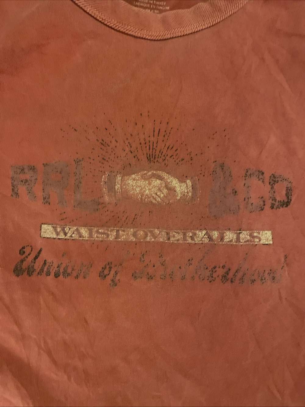 Ralph Lauren Double RL Rust Red Graphic Short Sleeve Tee - Picture 3 of 5
